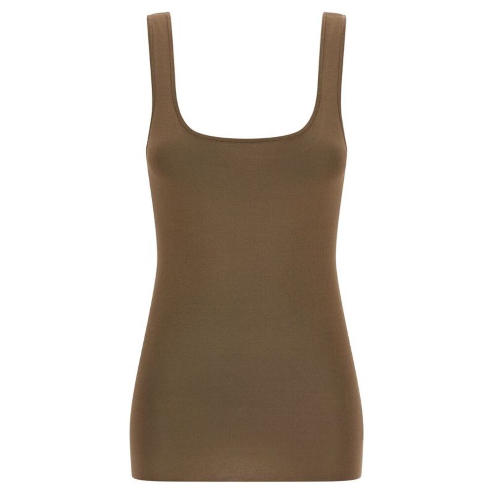 Entire Studios Brown Viscose Sleeveles Women's T-Shirt
